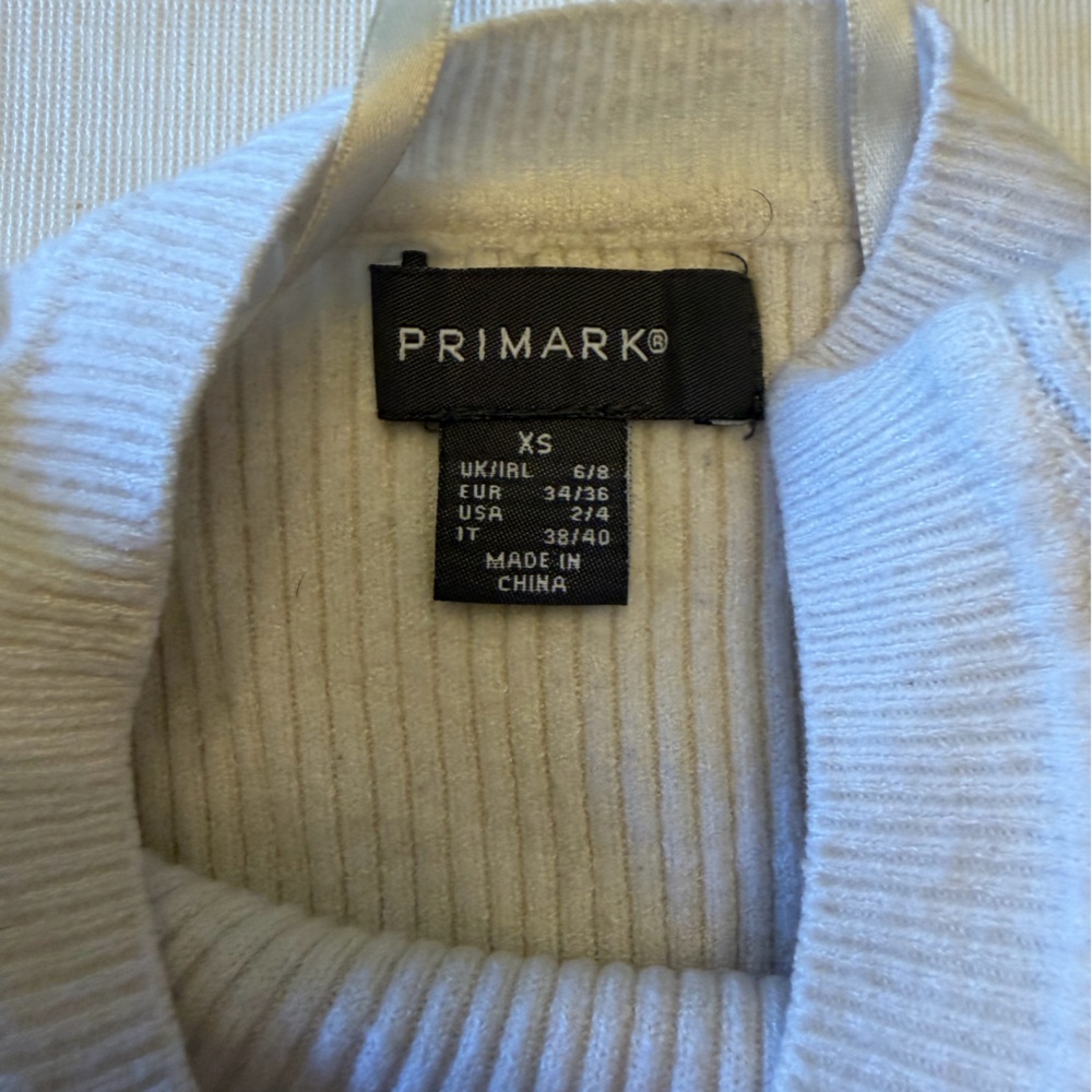 Primark Cream Ribbed Knit Top - Picture 2 of 2